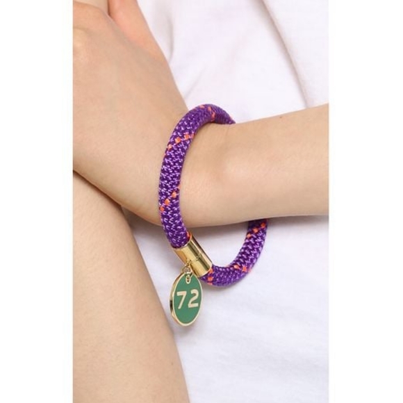 NWOT Marc By Marc Jacobs Nylon and Golden Brass 72 Location Bangle - Picture 8 of 10